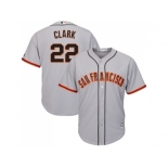 Youth San Francisco Giants #22 Will Clark Grey Road Cool Base Stitched MLB Jersey