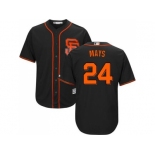 Youth San Francisco Giants #24 Willie Mays Black Alternate Cool Base Stitched MLB Jersey