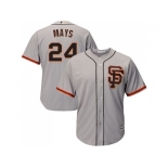 Youth San Francisco Giants #24 Willie Mays Grey Road 2 Cool Base Stitched MLB Jersey