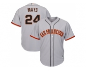 Youth San Francisco Giants #24 Willie Mays Grey Road Cool Base Stitched MLB Jersey