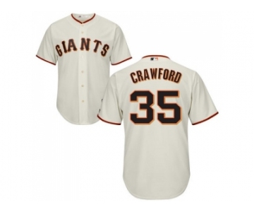 Youth San Francisco Giants #35 Brandon Crawford Cream Cool Base Stitched MLB Jersey