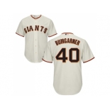 Youth San Francisco Giants #40 Madison Bumgarner Cream Stitched MLB Jersey