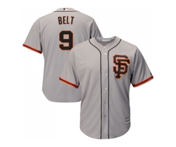 Youth San Francisco Giants #9 Brandon Belt Grey Road 2 Cool Base Stitched MLB Jersey