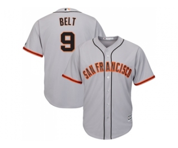 Youth San Francisco Giants #9 Brandon Belt Grey Road Cool Base Stitched MLB Jersey