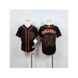 Youth mlb jerseys san francisco giants #40 bumgarner black[sf style]