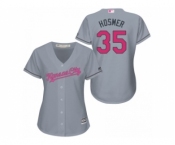 Women's Kansa City Royals #35 Eric Hosmer Gary Road 2016 Mother's Day Cool Base Jersey