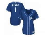 Women's Kansas City Royals #1 Jarrod Dyson Royal Blue Alternate Stitched MLB Jersey