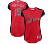 Women's Kansas City Royals #15 Whit Merrifield Authentic Red American League 2019 Baseball All-Star Jersey