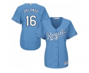 Women's Kansas City Royals #16 Paulo Orlando Light Blue Alternate Stitched MLB Jersey