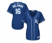 Women's Kansas City Royals #16 Paulo Orlando Royal Blue Alternate Stitched MLB Jersey