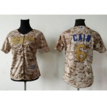 Women's Kansas City Royals #6 Lorenzo Cain Camo Fashion Stitched Baseball Jersey