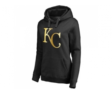 Women's Kansas City Royals Gold Collection Pullover Hoodie Black