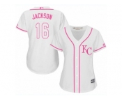 Women's Majestic Kansas City Royals #16 Bo Jackson Authentic White Fashion Cool Base MLB Jersey