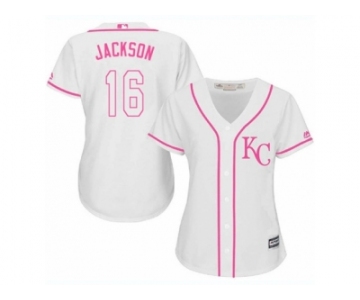 Women's Majestic Kansas City Royals #16 Bo Jackson Authentic White Fashion Cool Base MLB Jersey