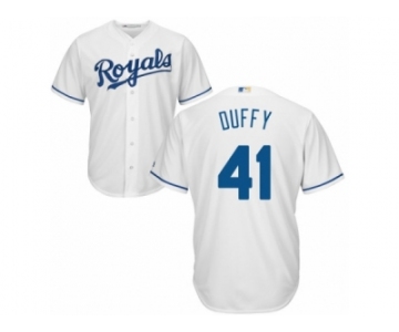 Youth Majestic Kansas City Royals #41 Danny Duffy Authentic White Home Cool Base MLB Jersey