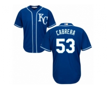 Youth Majestic Kansas City Royals #53 Melky Cabrera Replica Blue Alternate 2 Cool Base MLB Jersey