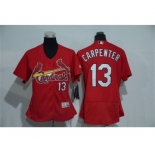 Women St.Louis Cardinals #13 Matt Carpenter Red Flexbase Authentic Collection Stitched Baseball Jersey