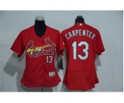 Women St.Louis Cardinals #13 Matt Carpenter Red Flexbase Authentic Collection Stitched Baseball Jersey