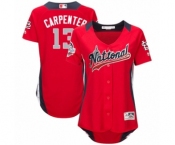 Women's Majestic St. Louis Cardinals #13 Matt Carpenter Game Red National League 2018 MLB All-Star MLB Jersey