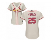 Women's Majestic St. Louis Cardinals #25 Dexter Fowler Replica Cream Alternate Cool Base MLB Jersey