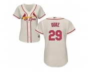 Women's Majestic St. Louis Cardinals #29 Zach Duke Authentic Cream Alternate Cool Base MLB Jersey