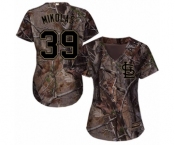 Women's Majestic St. Louis Cardinals #39 Miles Mikolas Authentic Camo Realtree Collection Flex Base MLB Jersey