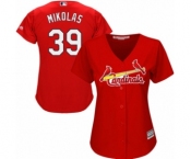 Women's Majestic St. Louis Cardinals #39 Miles Mikolas Authentic Red Alternate Cool Base MLB Jersey