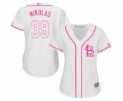 Women's Majestic St. Louis Cardinals #39 Miles Mikolas Authentic White Fashion Cool Base MLB Jersey