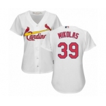 Women's Majestic St. Louis Cardinals #39 Miles Mikolas Authentic White Home Cool Base MLB Jersey