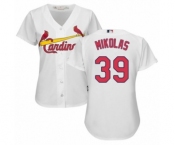 Women's Majestic St. Louis Cardinals #39 Miles Mikolas Authentic White Home Cool Base MLB Jersey