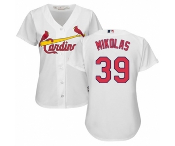 Women's Majestic St. Louis Cardinals #39 Miles Mikolas Authentic White Home Cool Base MLB Jersey