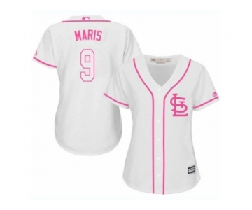 Women's Majestic St. Louis Cardinals #9 Roger Maris Replica White Fashion Cool Base MLB Jersey