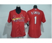 Women's St. Louis Cardinals #1 Ozzie Smith Majestic Red Cool Base Player Jersey