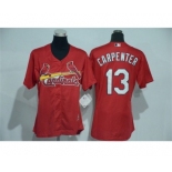 Women's St. Louis Cardinals #13 Matt Carpenter Majestic Red Cool Base Player Jersey