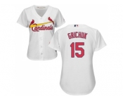 Women's St.Louis Cardinals #15 Randal Grichuk White Home Stitched MLB Jersey