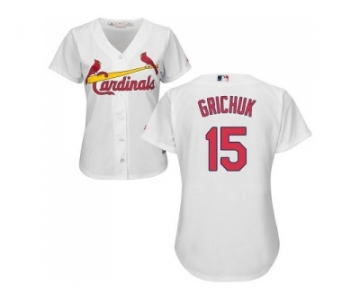 Women's St.Louis Cardinals #15 Randal Grichuk White Home Stitched MLB Jersey