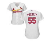 Women's St.Louis Cardinals #55 Stephen Piscotty White Home Stitched MLB Jersey