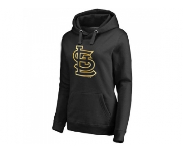 Women's St.Louis Cardinals Gold Collection Pullover Hoodie Black