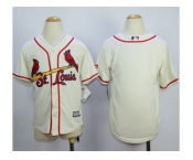 MLB Youth Cardinals Blank Cream Cool Base Stitched Baseball Jerseys