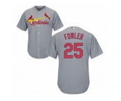 Youth Majestic St. Louis Cardinals #25 Dexter Fowler Authentic Grey Road Cool Base MLB Jersey