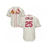 Youth Majestic St. Louis Cardinals #25 Dexter Fowler Replica Cream Alternate Cool Base MLB Jersey