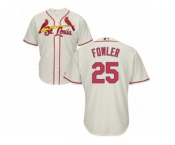 Youth Majestic St. Louis Cardinals #25 Dexter Fowler Replica Cream Alternate Cool Base MLB Jersey