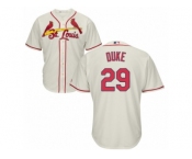 Youth Majestic St. Louis Cardinals #29 Zach Duke Authentic Cream Alternate Cool Base MLB Jersey