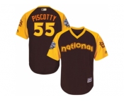 Youth Majestic St. Louis Cardinals #55 Stephen Piscotty Authentic Brown 2016 All-Star National League BP Cool Base MLB Jersey