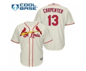 Youth St.Louis Cardinals #13 Matt Carpenter Cream Cool Base Stitched MLB Jersey