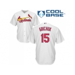 Youth St.Louis Cardinals #15 Randal Grichuk White Cool Base Stitched MLB Jersey