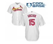 Youth St.Louis Cardinals #15 Randal Grichuk White Cool Base Stitched MLB Jersey