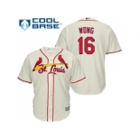 Youth St.Louis Cardinals #16 Kolten Wong Cream Cool Base Stitched MLB Jersey