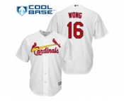 Youth St.Louis Cardinals #16 Kolten Wong White Cool Base Stitched MLB Jersey