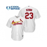 Youth St.Louis Cardinals #23 Marcell Ozuna White Cool Base Stitched MLB Jersey